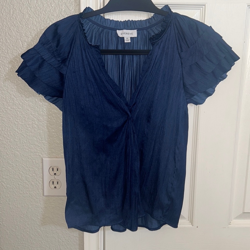 Evereve Drapey Pleated Blouse